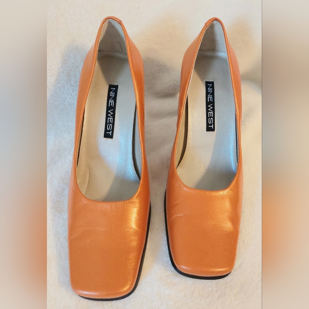 Nine West Vibrant Orange Heels